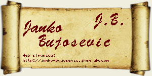 Janko Bujošević vizit kartica
